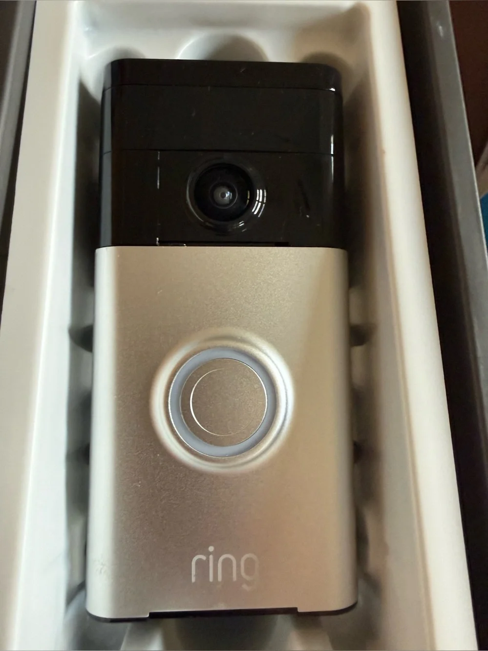 NEW Ring Video Doorbell 1st Gen Wire-Free HD WiFi Satin Nickel in Box
